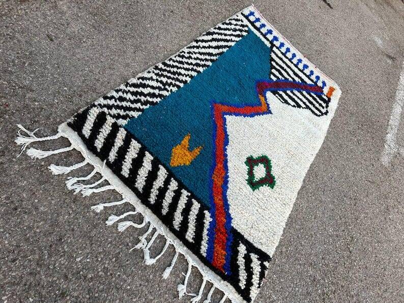 Handmade natural wool rug