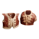 Set of 2 oriental ceramic pots