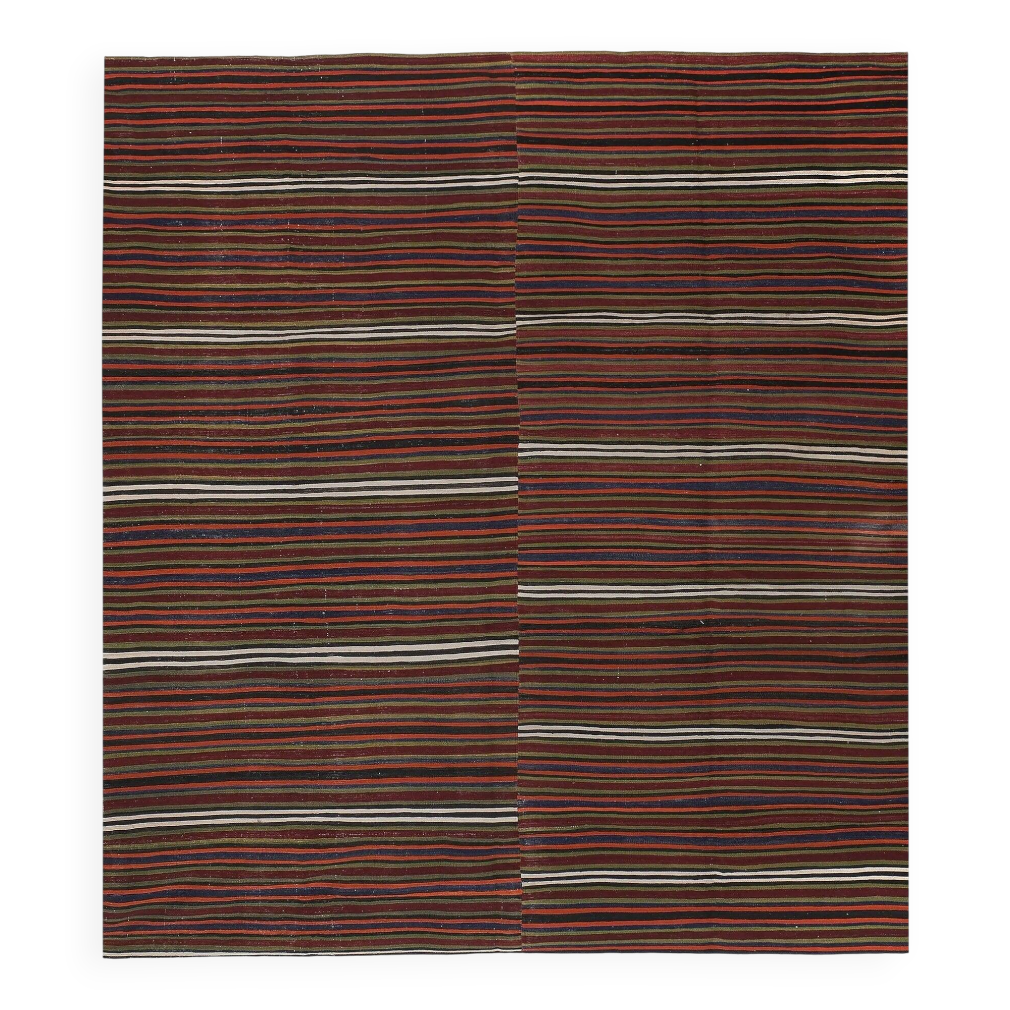Vintage Turkish kilim, handwoven, 282x325 cm.