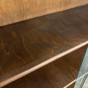 Vitrine, étagère, bibliothèque vintage en bois