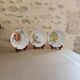 3 hand-decorated plates