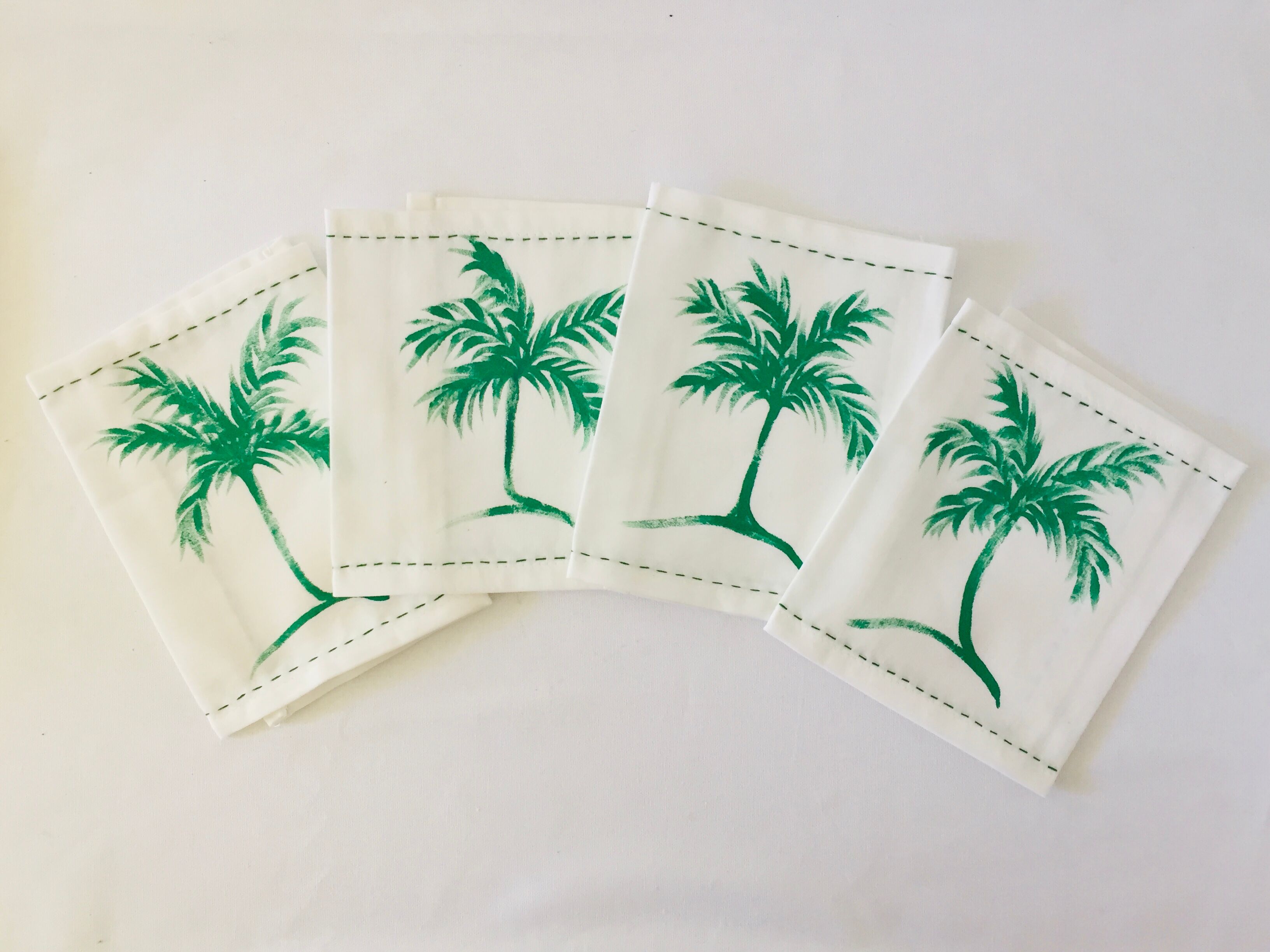 Hand-painted napkins palm tree 🌴
