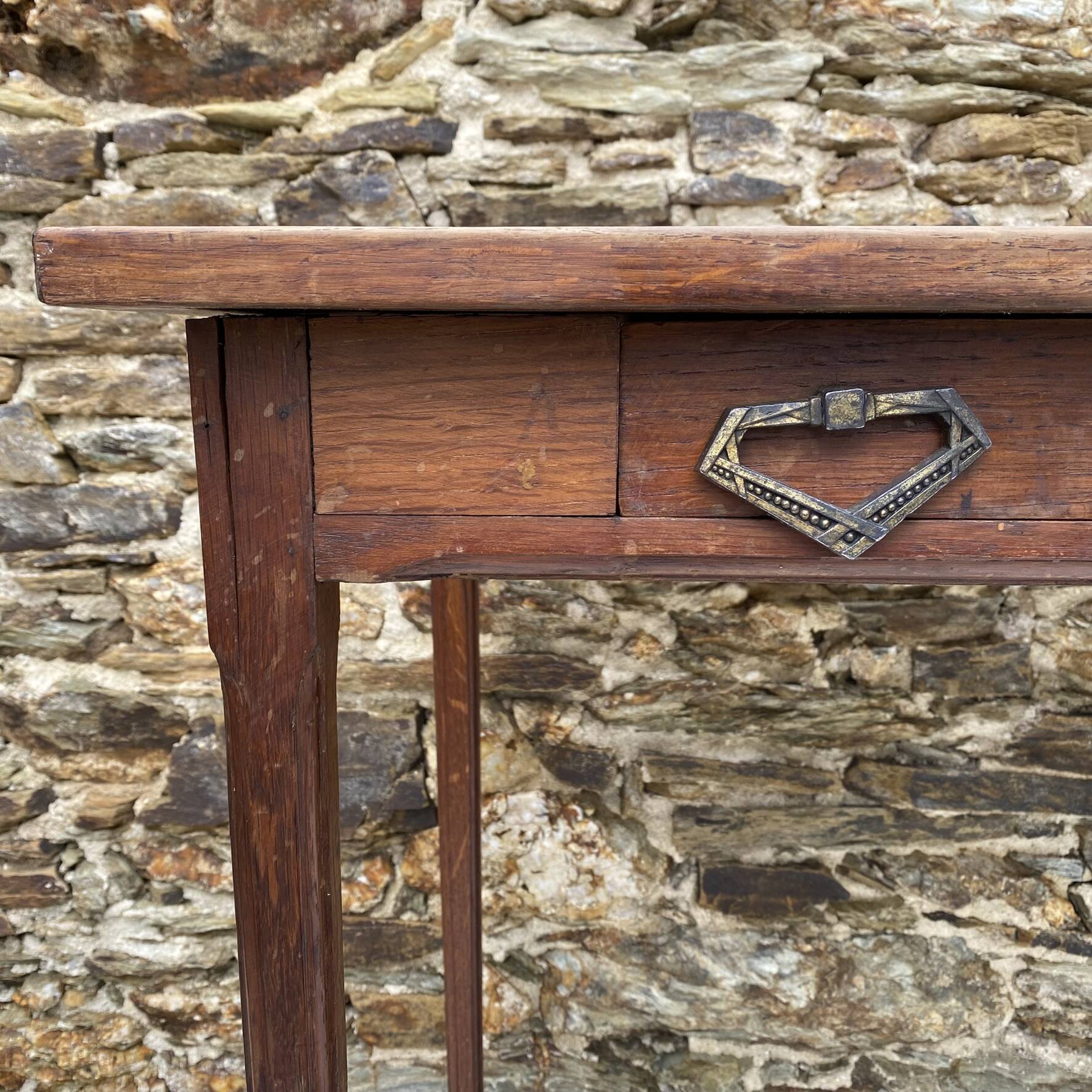 Small table, occasional desk in solid wood with 1 drawer.