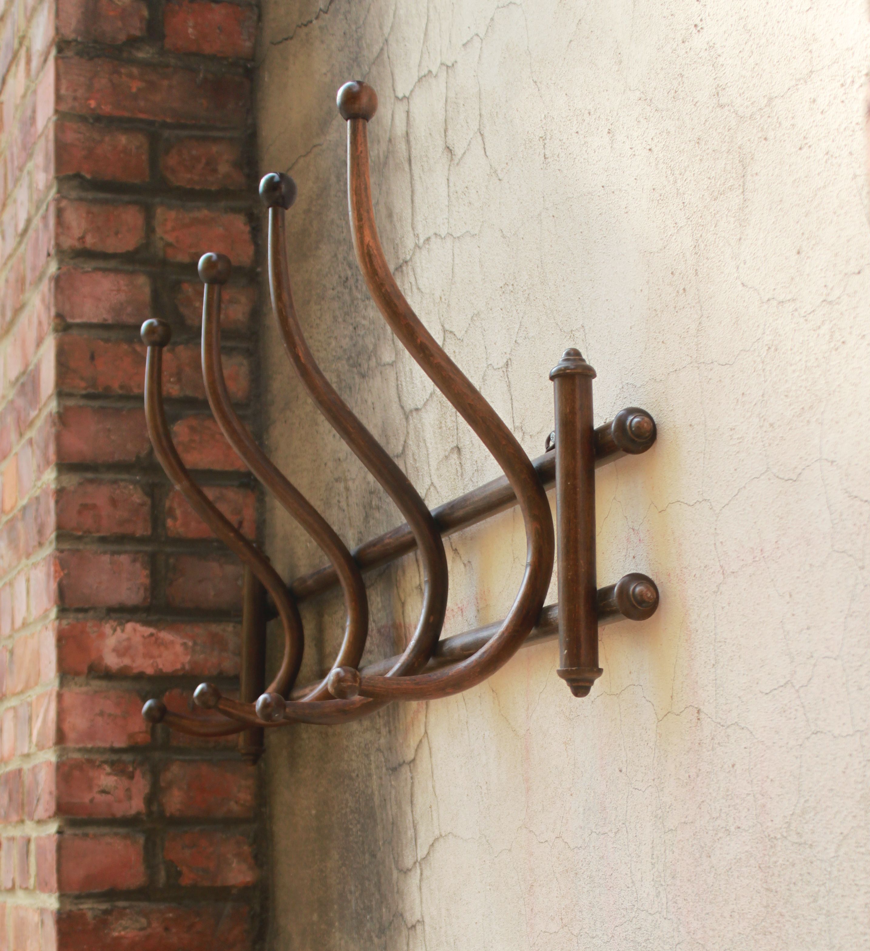 Curved wooden wall door, 50's.
