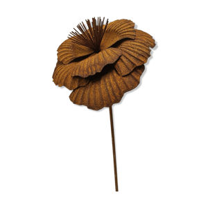 Fleur en fer sur tige