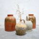 Vintage glazed terracotta pot