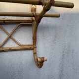 Rattan coat rack