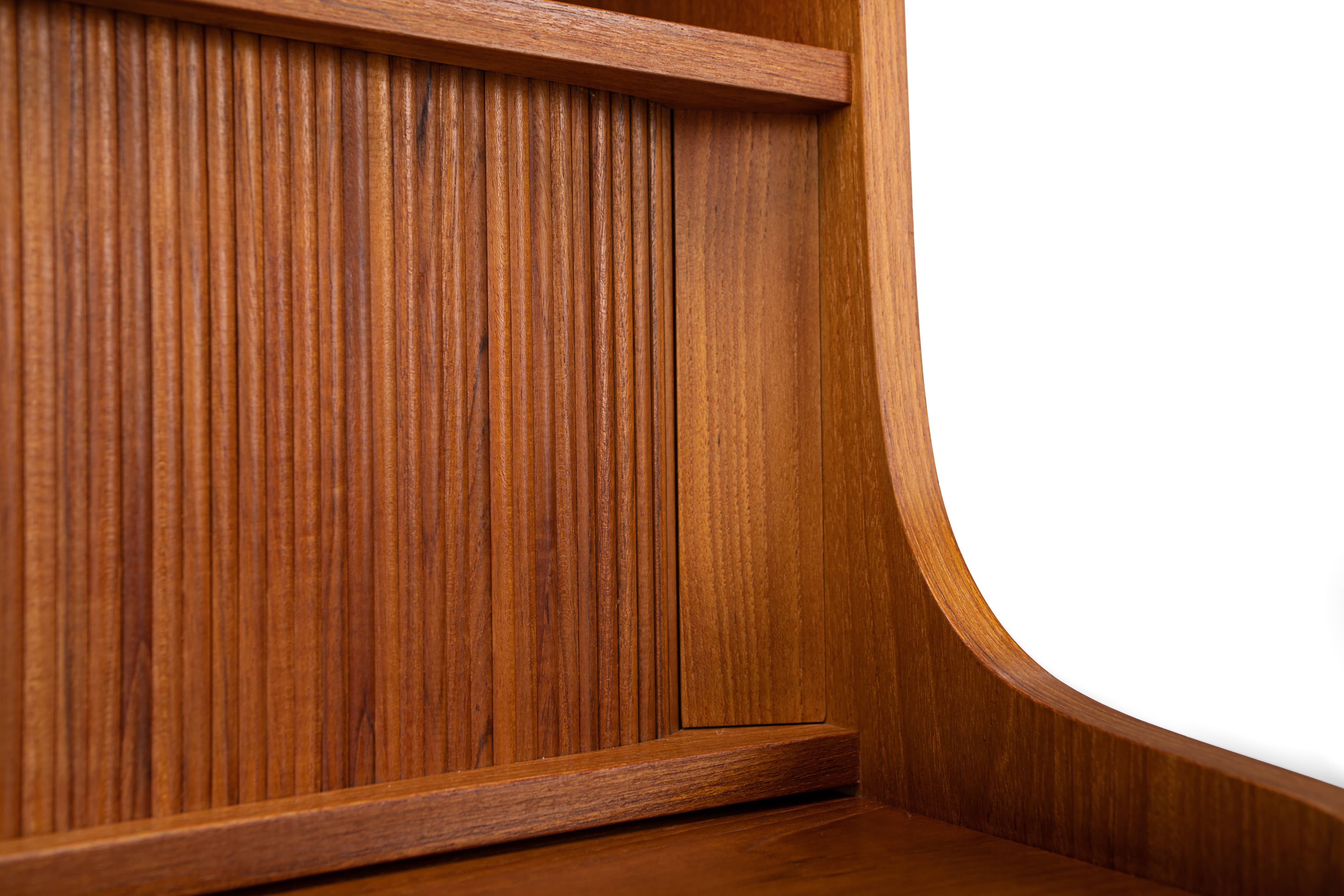 Bookcase secretary by Johannes Sorth for Nexø Møbelfabrik Bornholm, Denmark 1960s