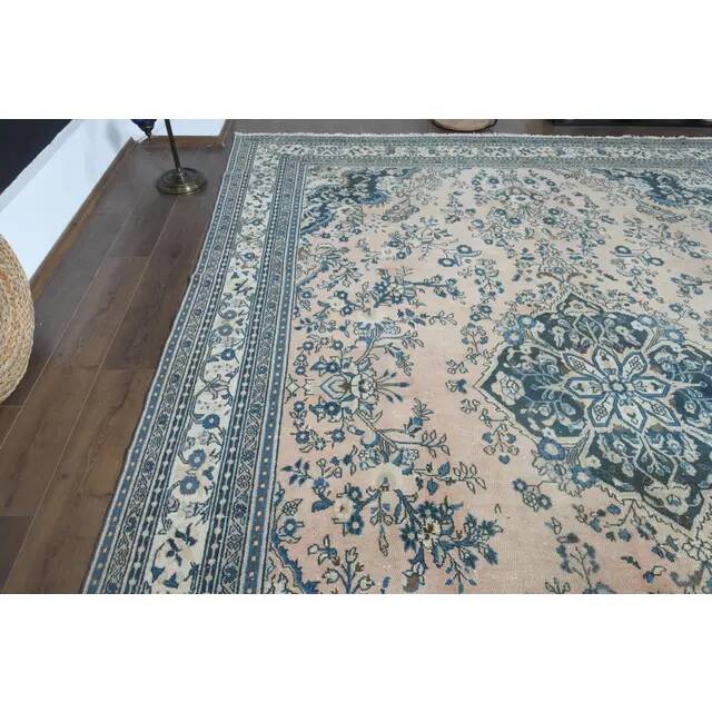 ❤1970s Vintage Persian Handmade Wool Cotton Orange Area Rug❤ 308x415