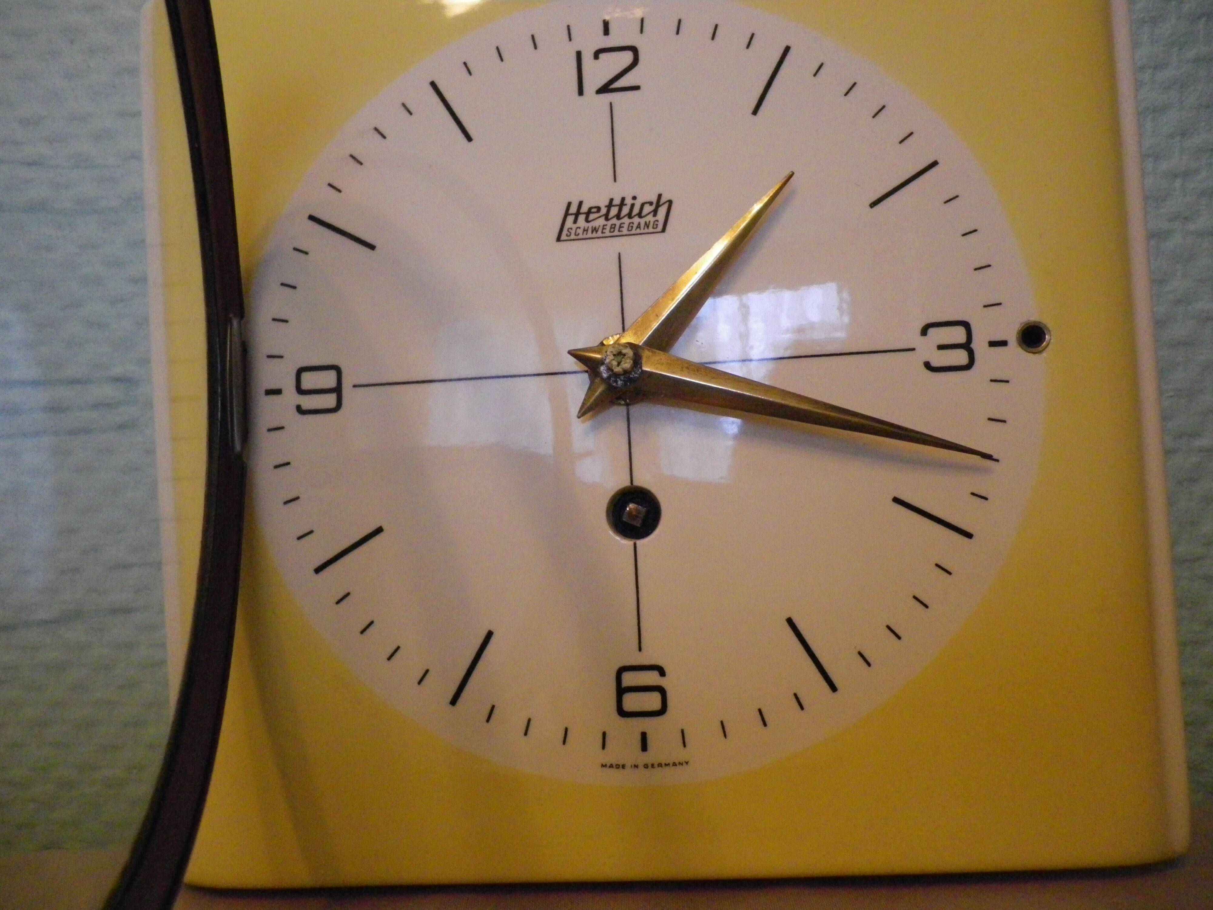 Ceramic wall clock brand hettich germany 1950