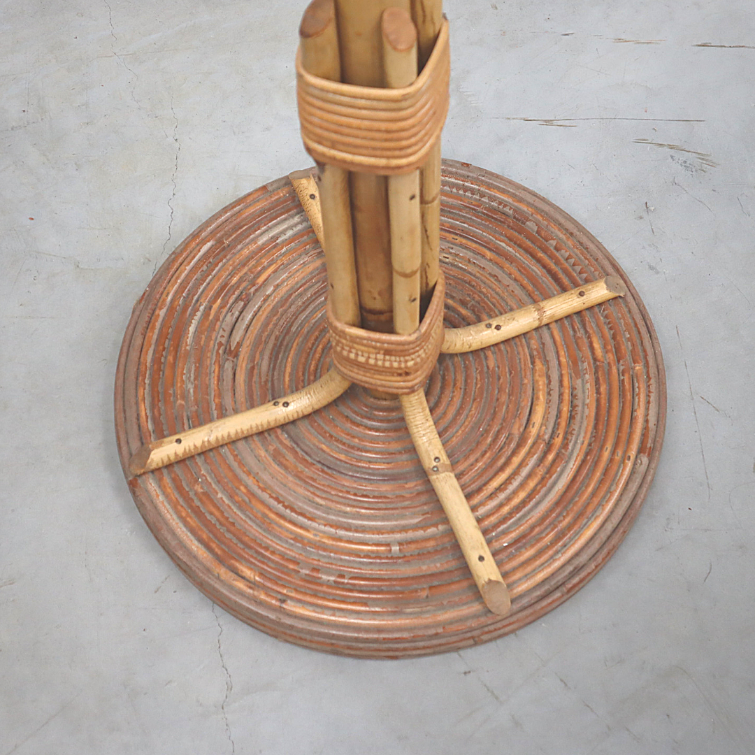 Rattan parrot coat rack