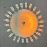Venetian Chandelier in Iridescent White Murano Glass, Circa 1930