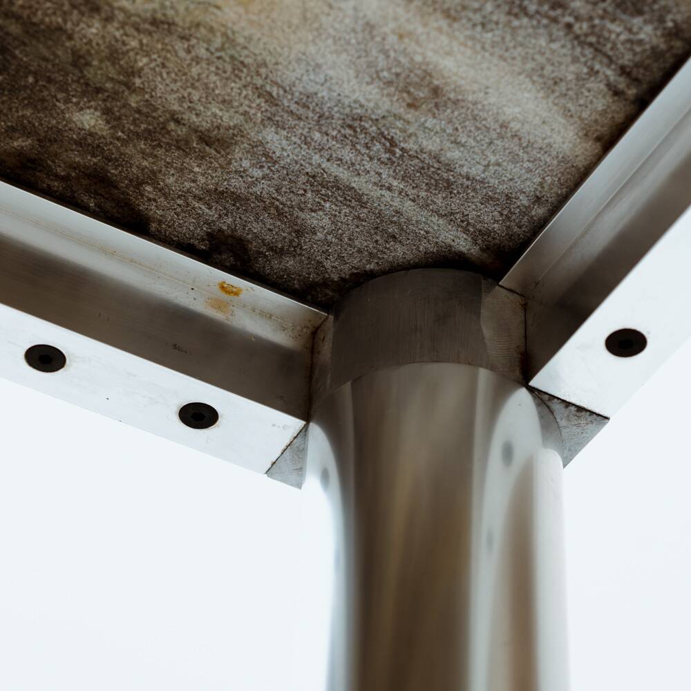 Kho Liang Ie for Artifort dining table marble aluminium, 1970s