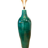 Ceramic emerald green lamp
