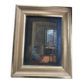 Huile sur bois, France, 19ème siècle