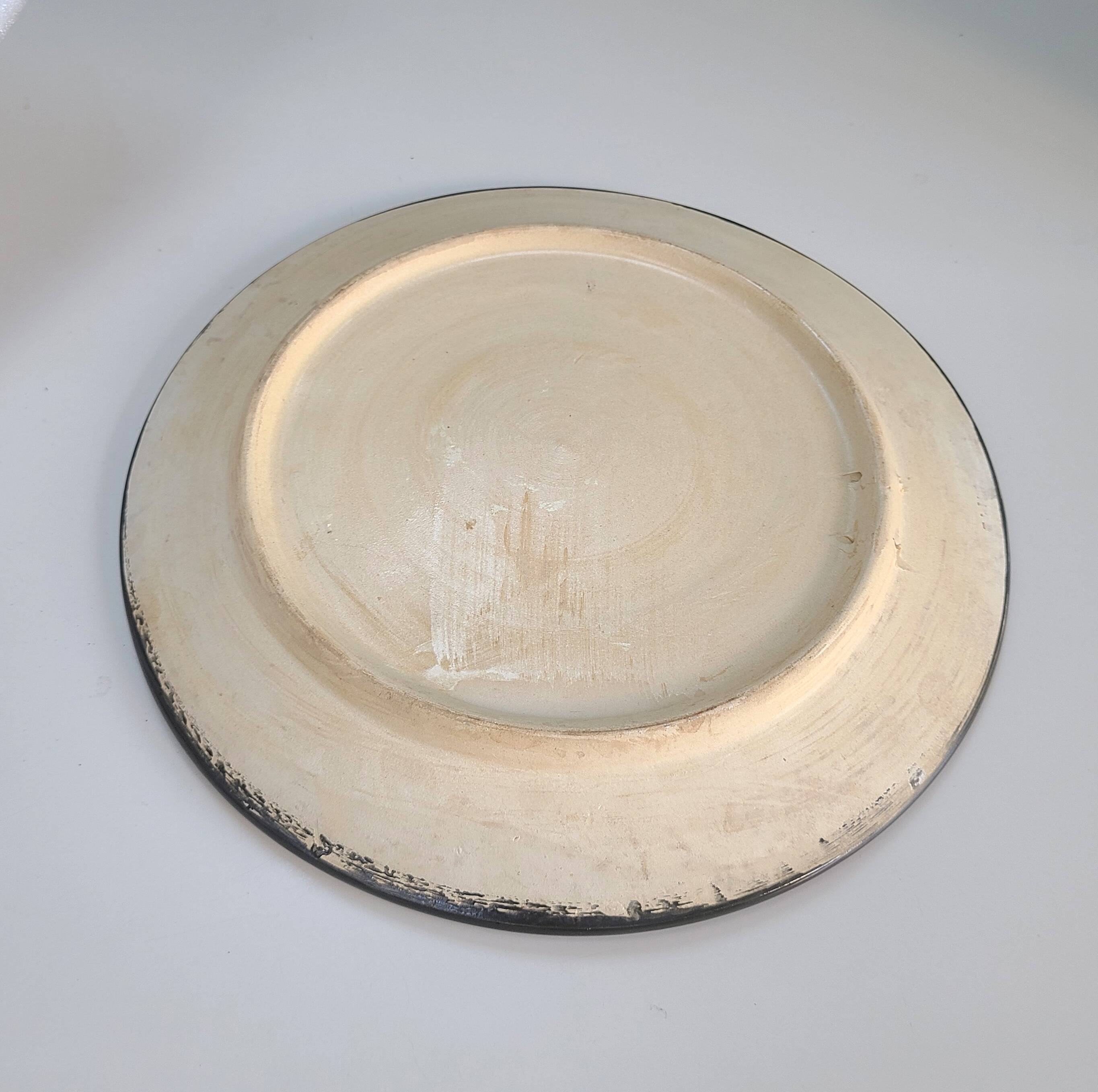 Round dish, handmade ceramic dish