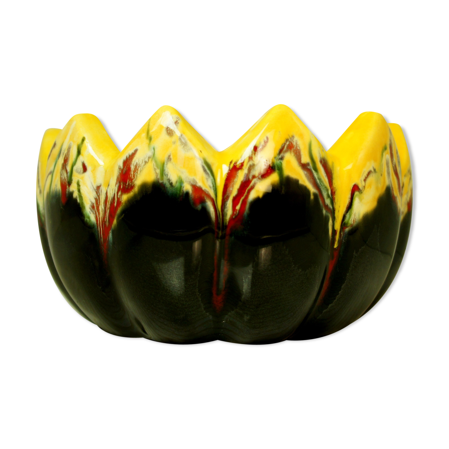 Signed ceramic pot cover