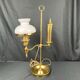 Ancienne lampe Quintet globe opaline XXème