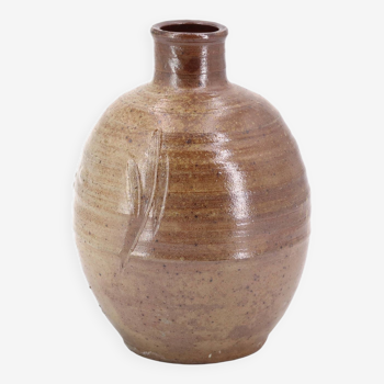 Stoneware bottle vase by Jean Michel Doix