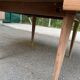 Authentic Scandinavian round table BAUMANN stripped in raw teak 1960