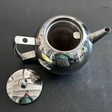 Art Deco style stainless steel teapot