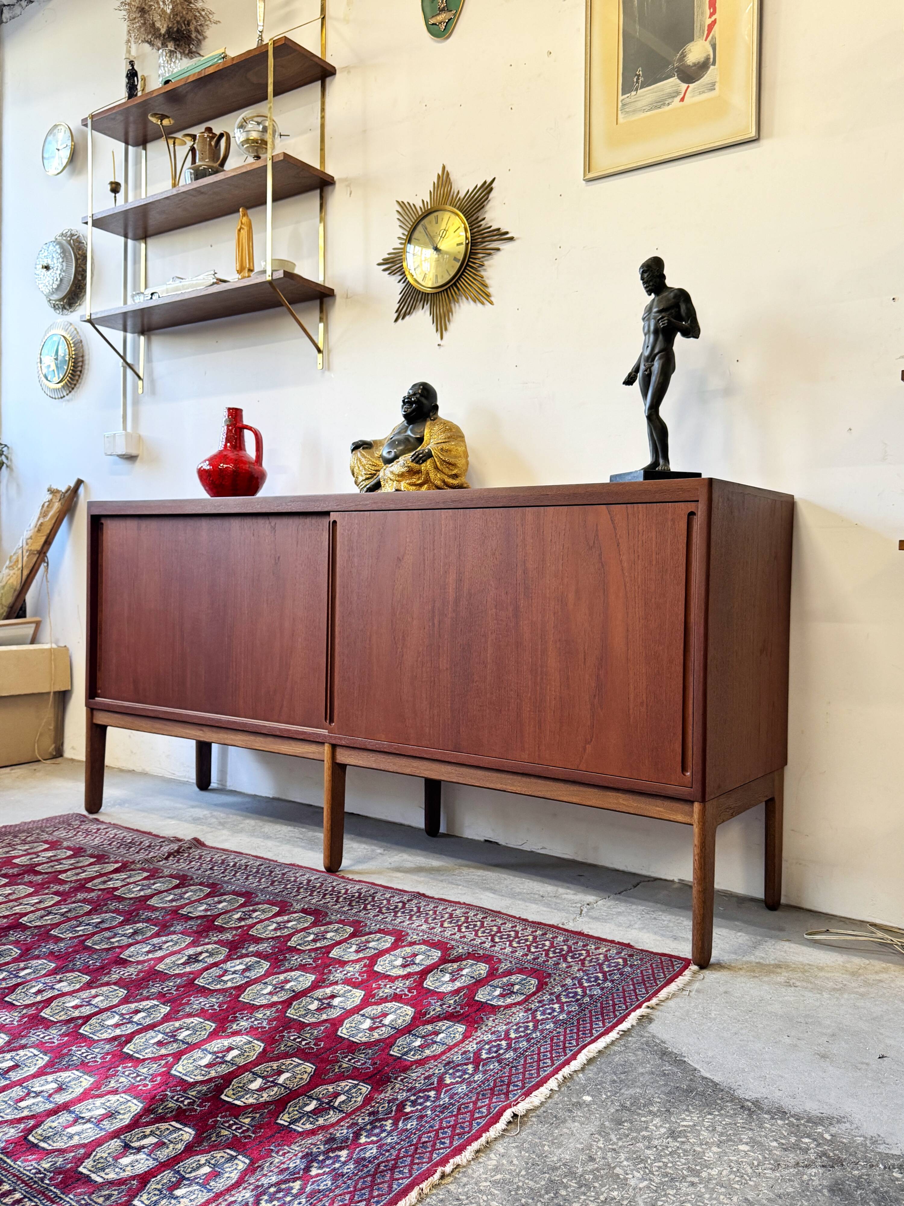 Teak Lowboard Chest of Drawers, Denmark 1960s/1970s, Mid-C, Vintage