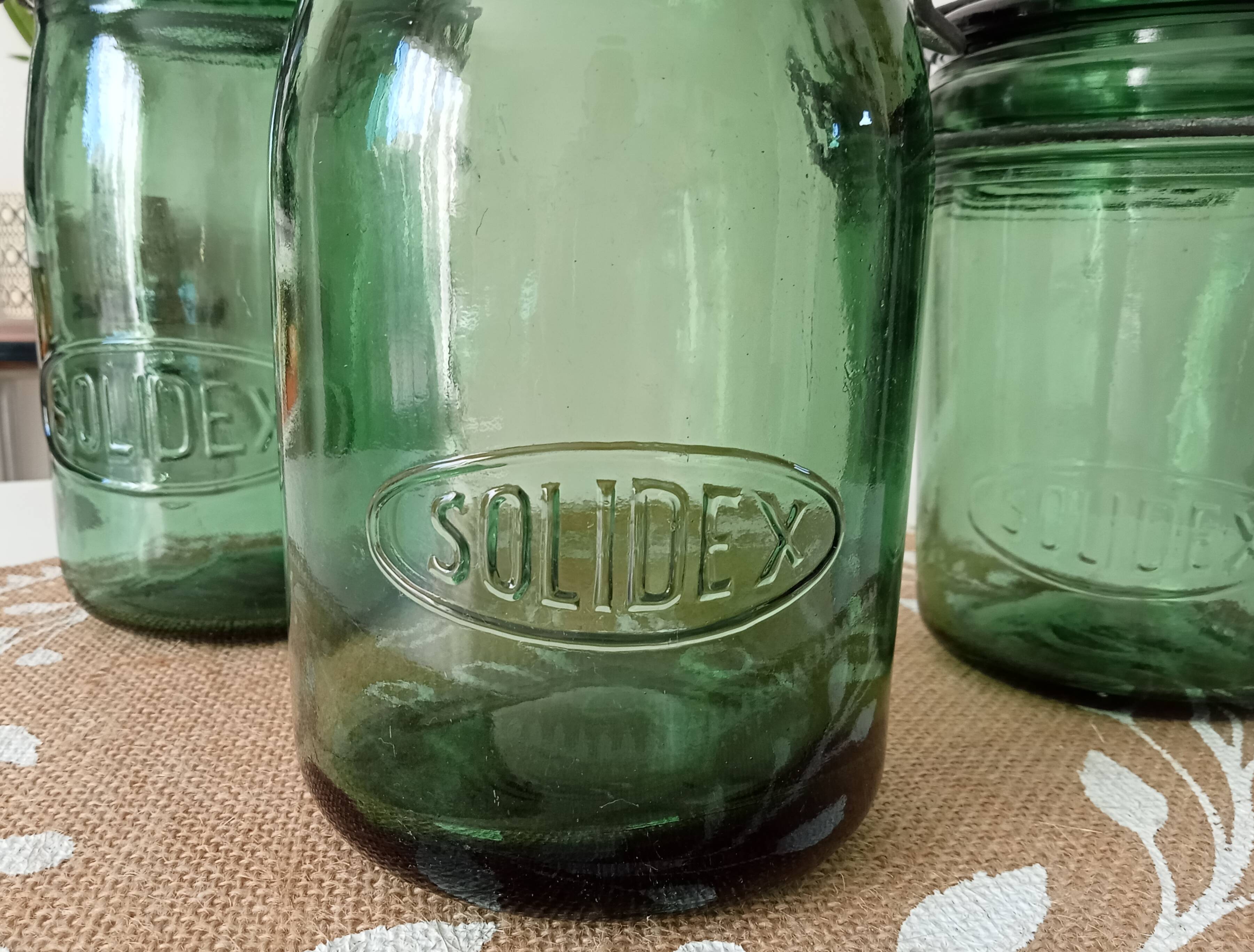 Lot de 3 bocaux anciens Solidex années 30