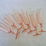 Set of 6 glasses champagne flutes