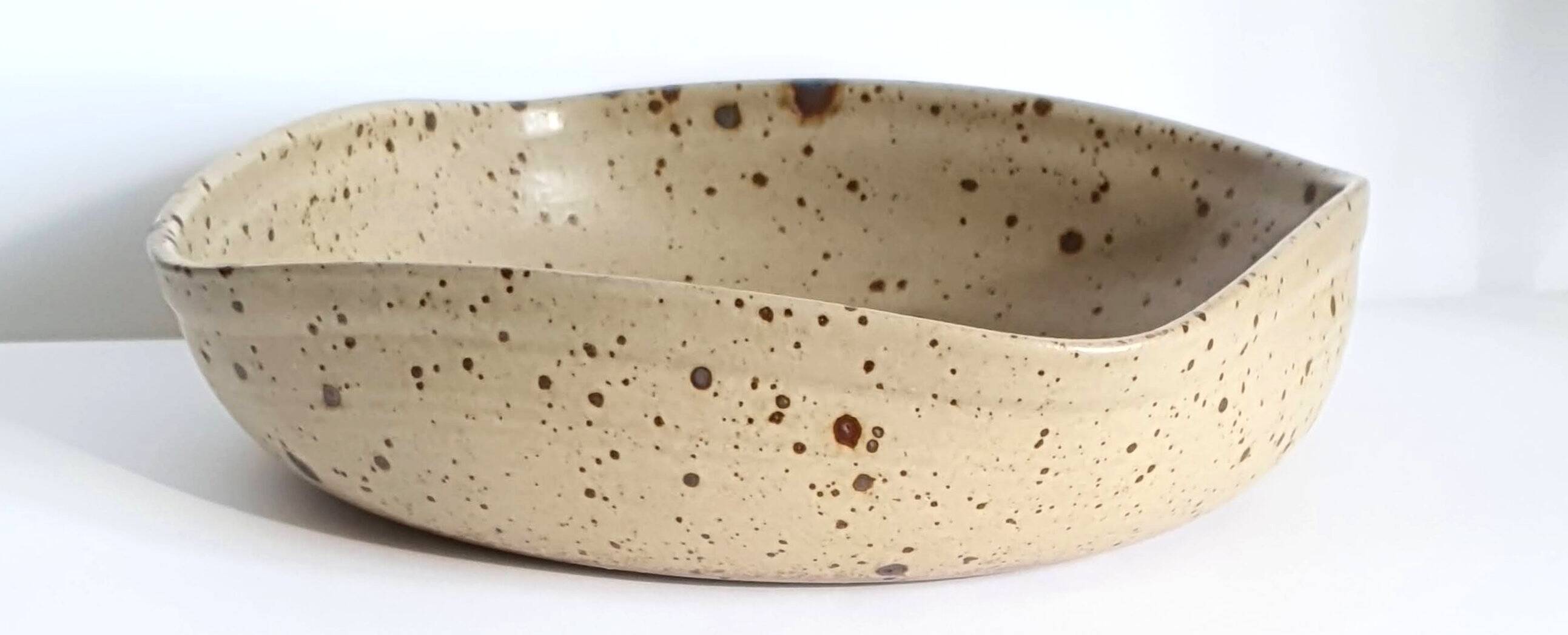 Pyrite stoneware dish