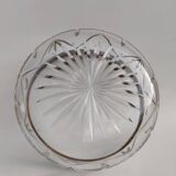 Crystal salad bowl with solid silver rim, first part of the 20th century.