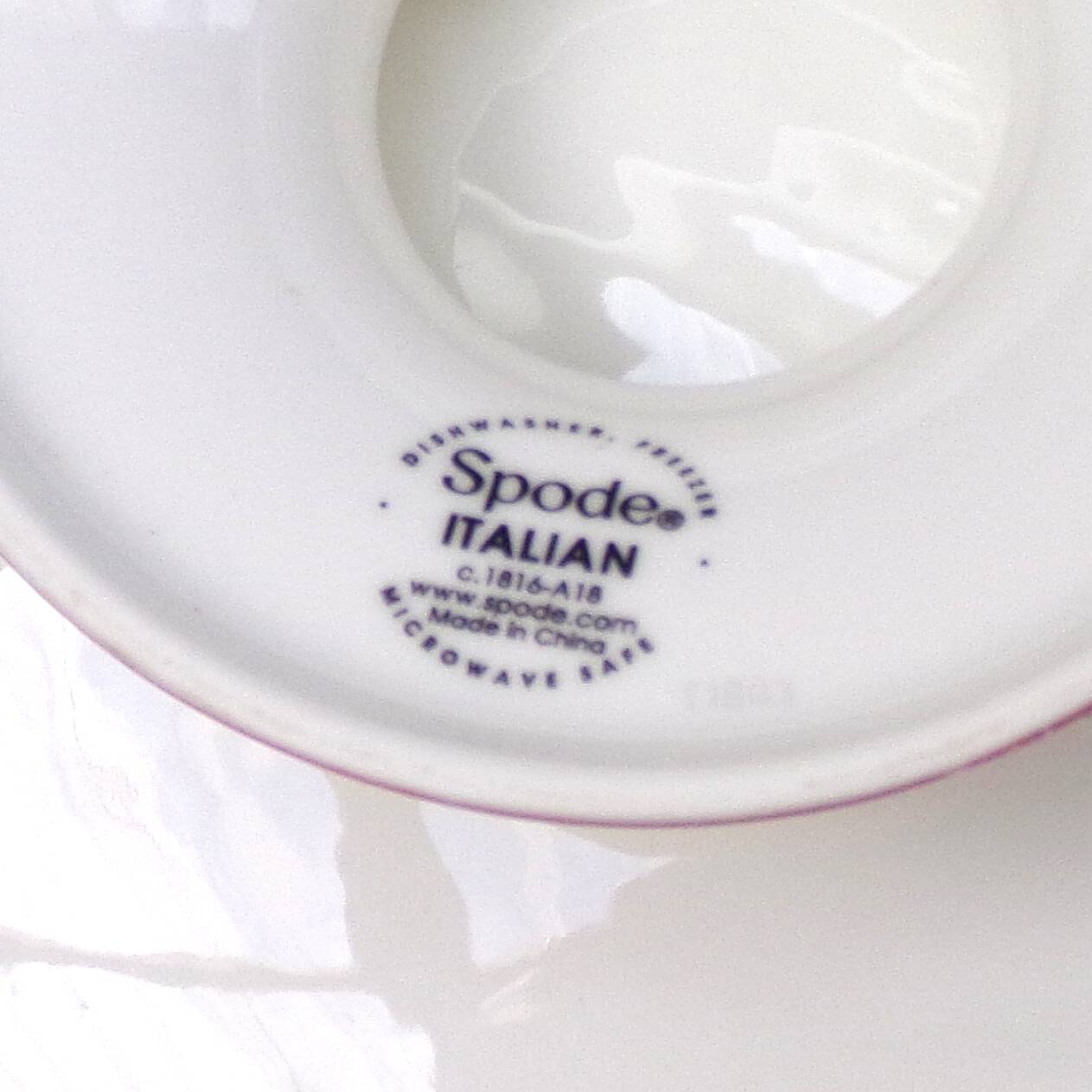 Plateau à gâteaux Cranberry Spode « Italian » Design Lavable au lave-vaisse