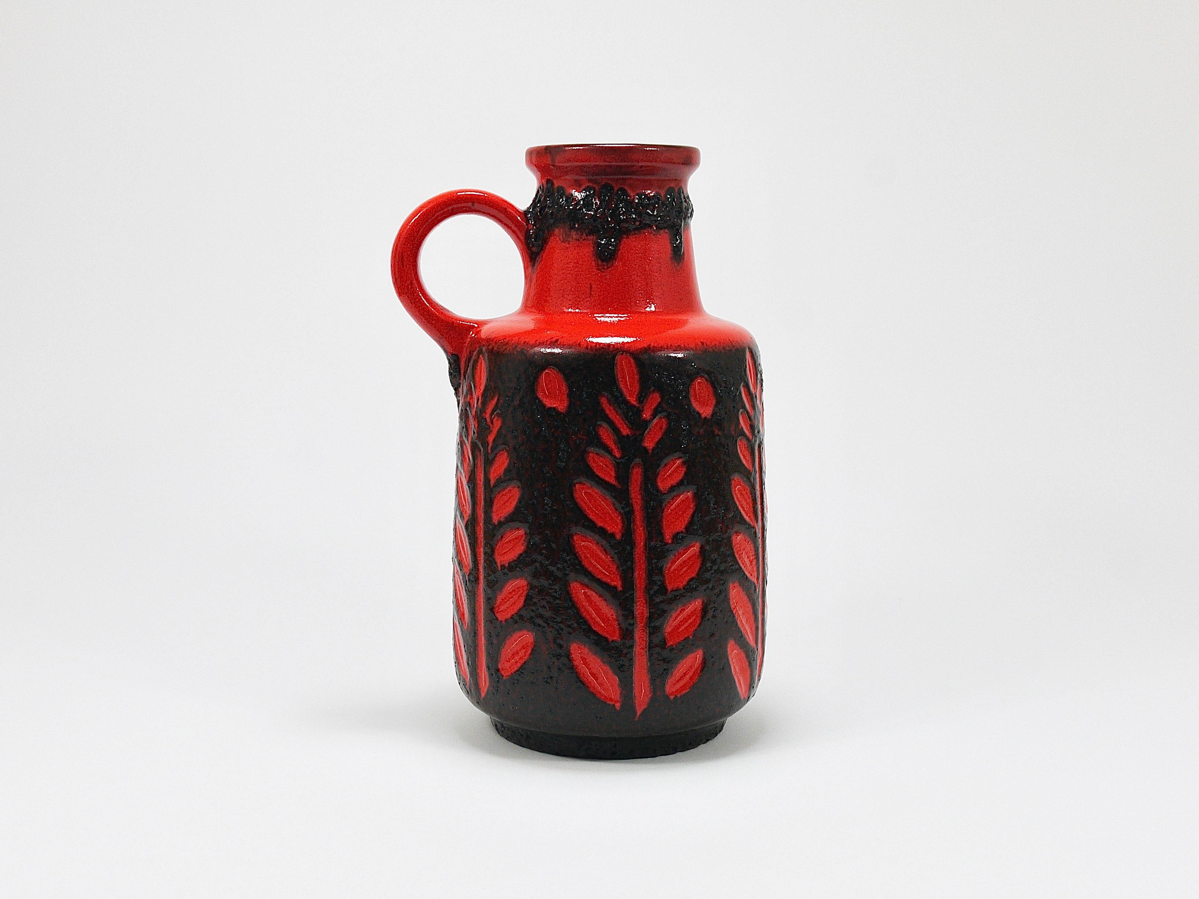 Large Ceramic Art Vase "Fat Lava" by Scheurich, West Germany, 1970s