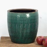 Vase moyen ancien en céramique vert émeraude (vers 1820)
