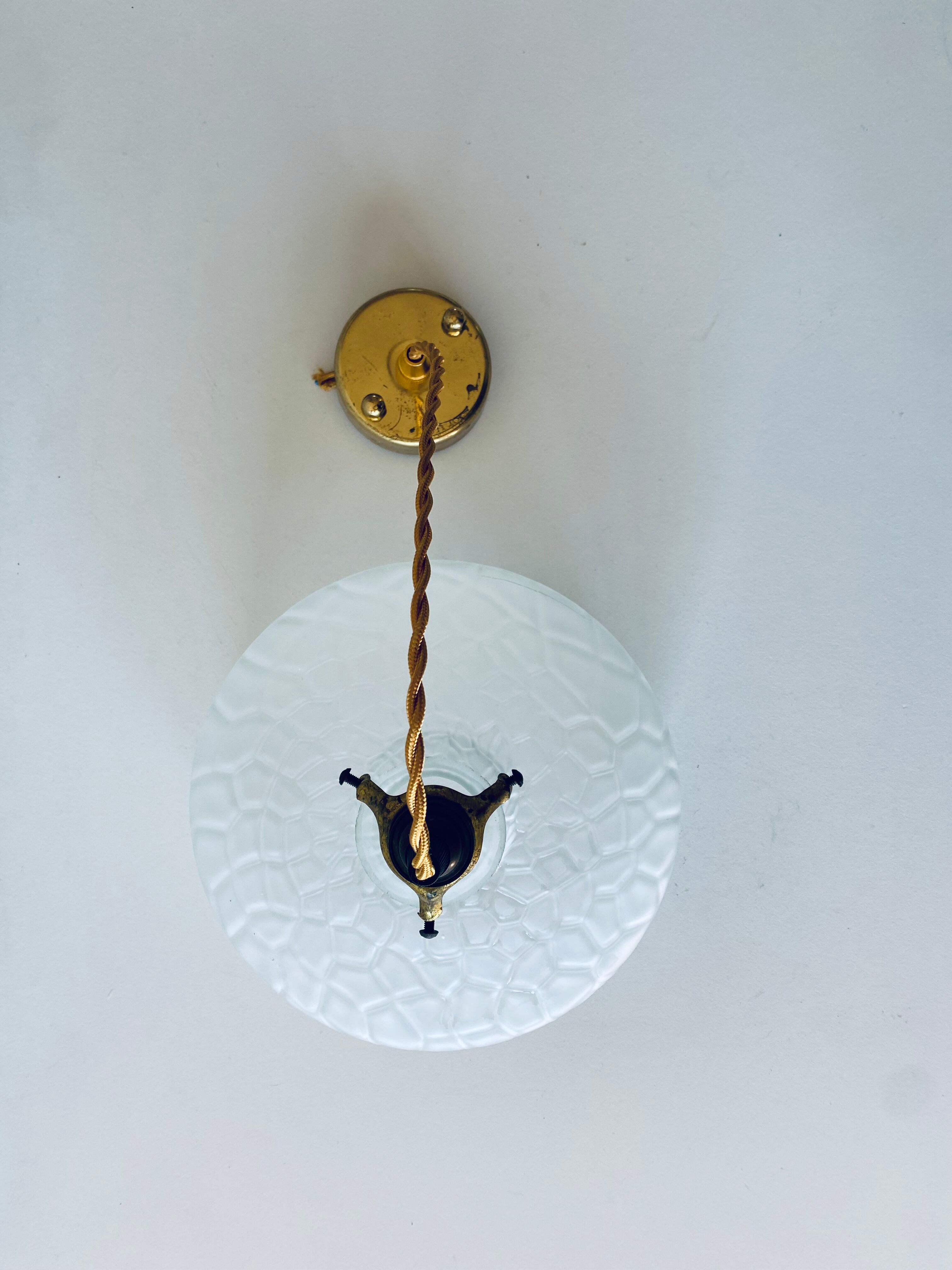 Vintage glass pendant light