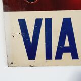 Viandox Pin up 1950s enamelled sheet metal plate