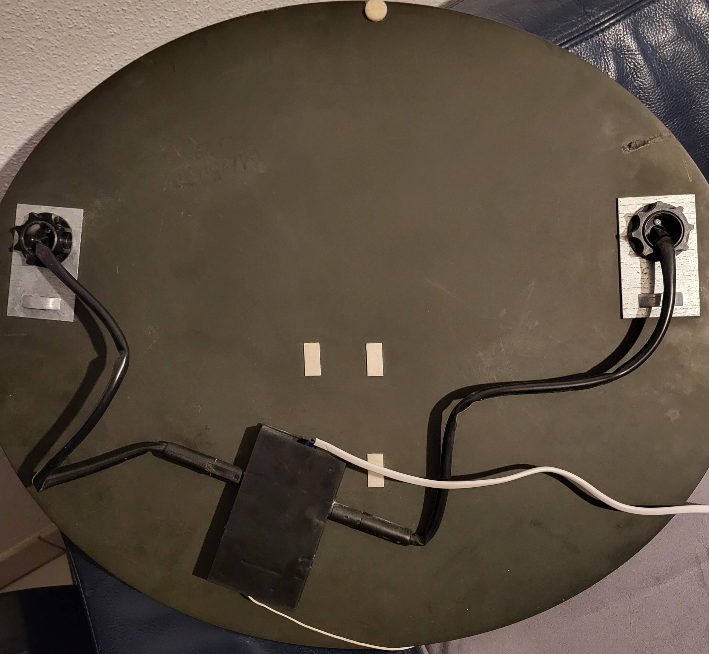 Smoked oval mirror, Italy, 1970