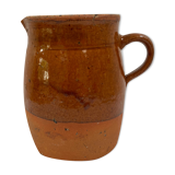 Pichet vase ancien en grès bicolore
