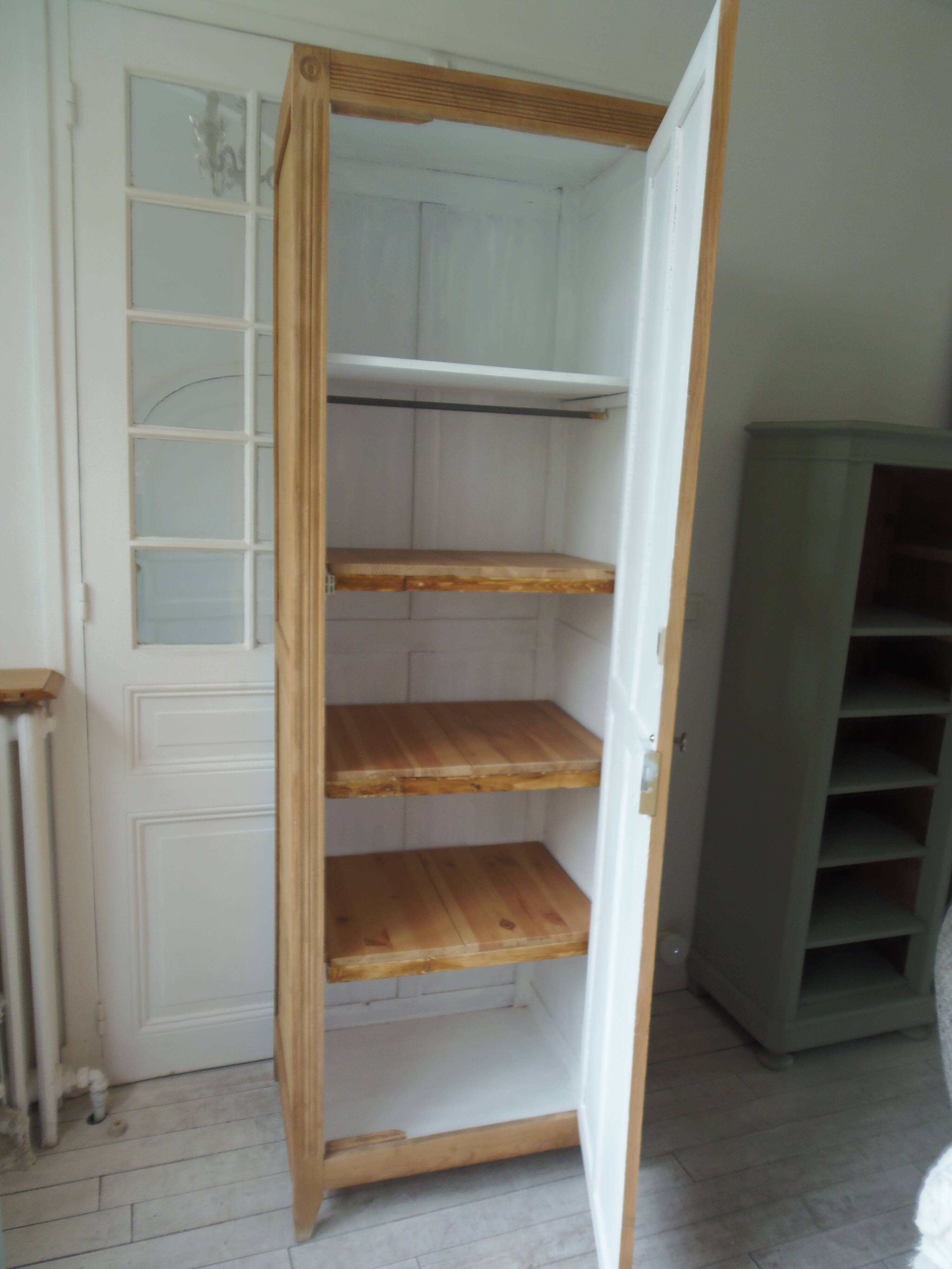 Wardrobe, vintage Parisian dresser has been completely sanded and waxed.