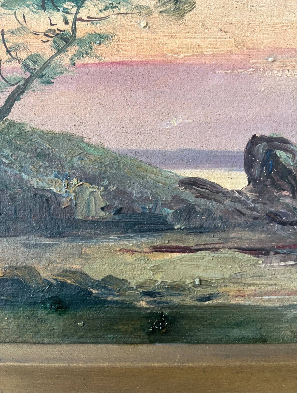 Emile gauffriaud (1877-1957) painting hsp seaside with sailing boats