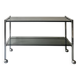 Low hi-fi/TV trolley in chrome and smoked glass, 1970s design