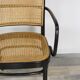 Fauteuil 811 design Josef Hoffmann en bois courbé noir et cannage