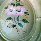 Art Deco flowerpot in very beautiful shades of green