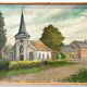 Oil on canvas Church, Belgian School, H. Sauvé, 1977.