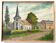 Oil on canvas Church, Belgian School, H. Sauvé, 1977.