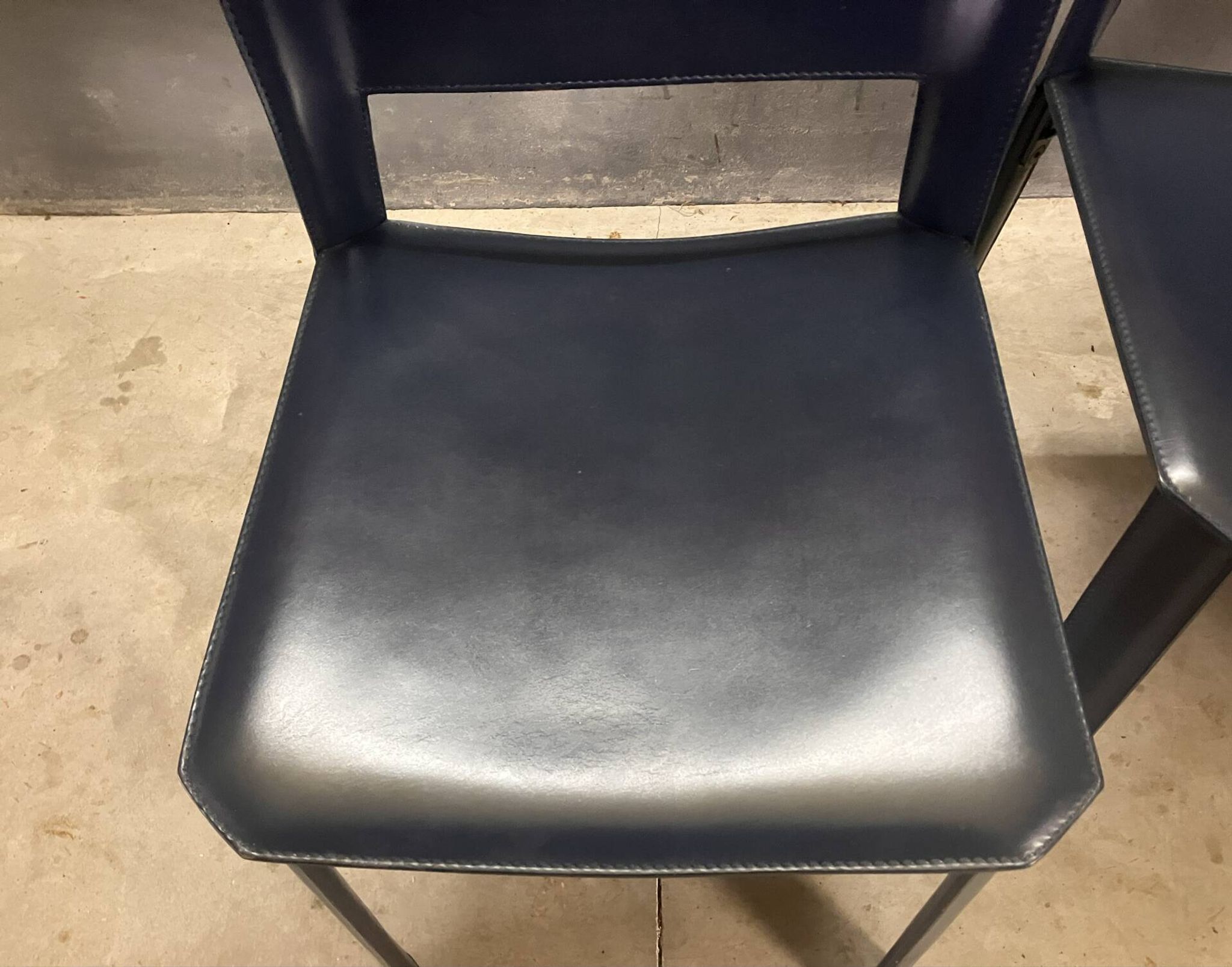 Chaises en cuir Fasem S91 Giancarlo Vegni