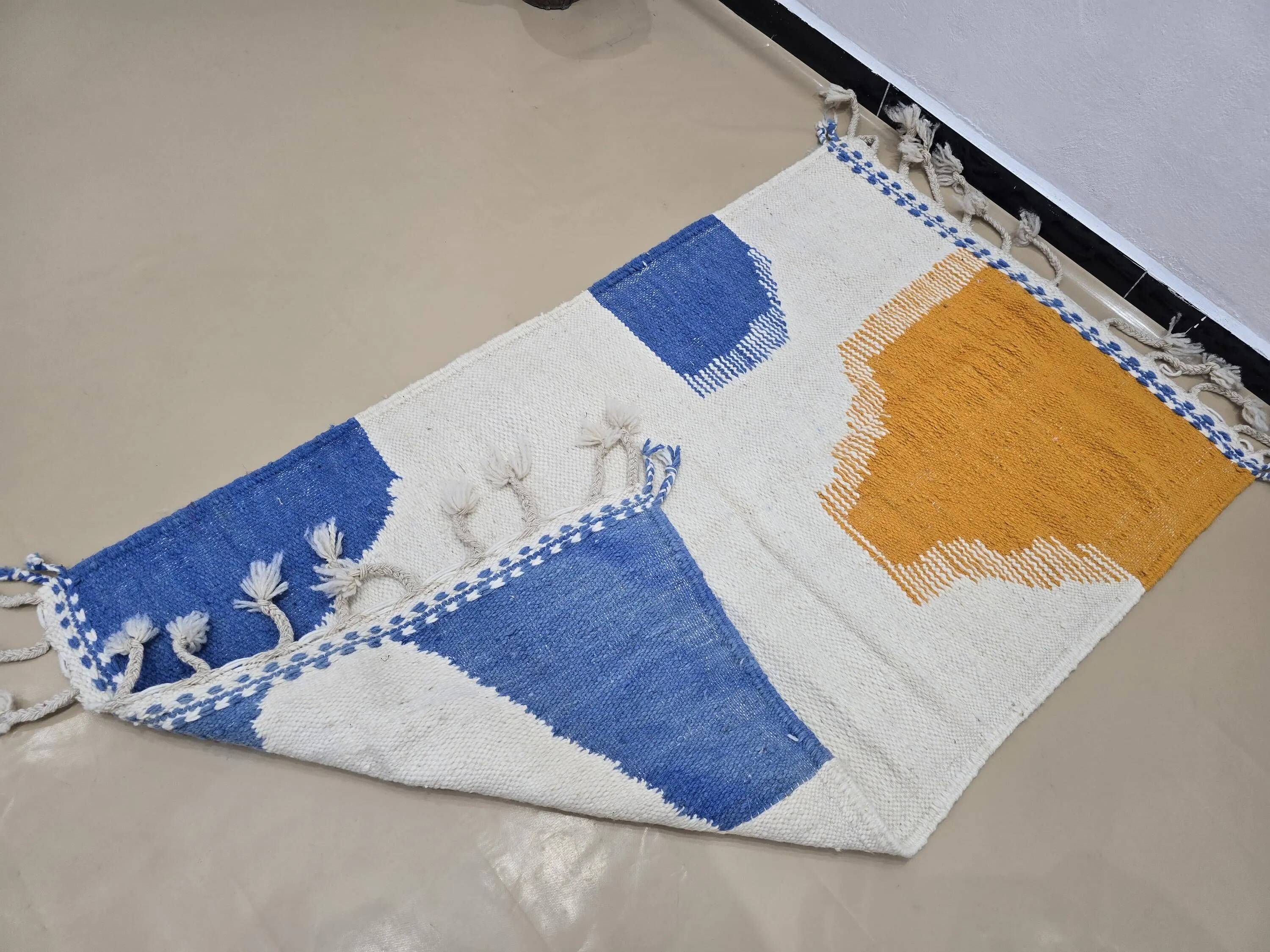 Traditional Moroccan handwoven rug 3x2 m