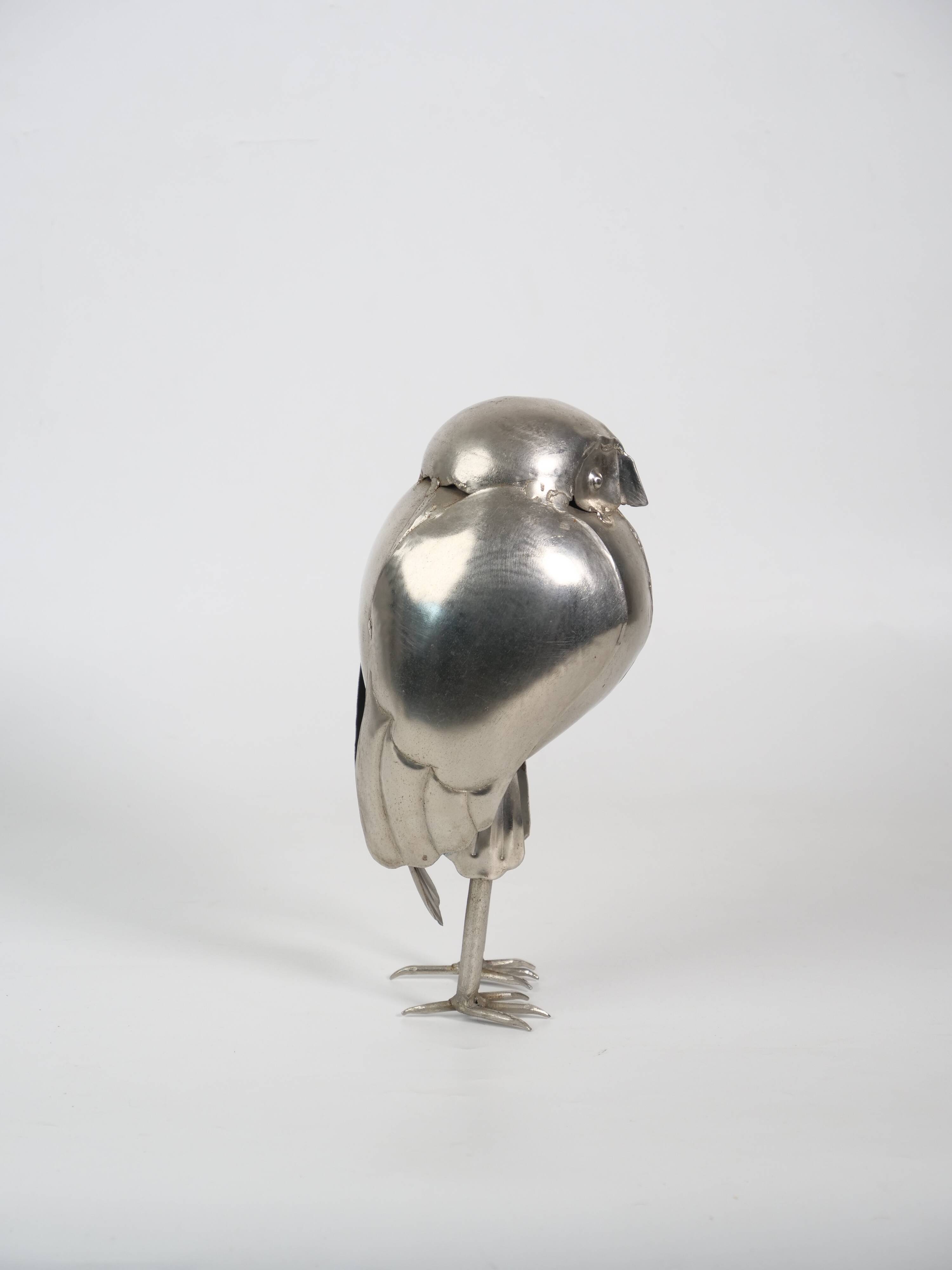 Brutalist sculpture decorative owl folk art