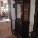 Pair of 19th century dark walnut display cases