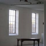 Bureau / Dining table in oak with Danish baroque inspiration and twisted legs, 1900s.