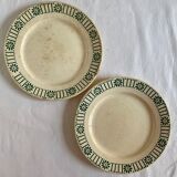 Duo of flat plates Choisy Le Roi - Marguerites